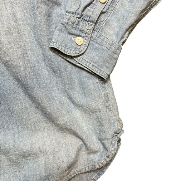 MADEWELL Chambray Classic Boyfriend Button Down Shirt Size Small - Picture 7 of 10